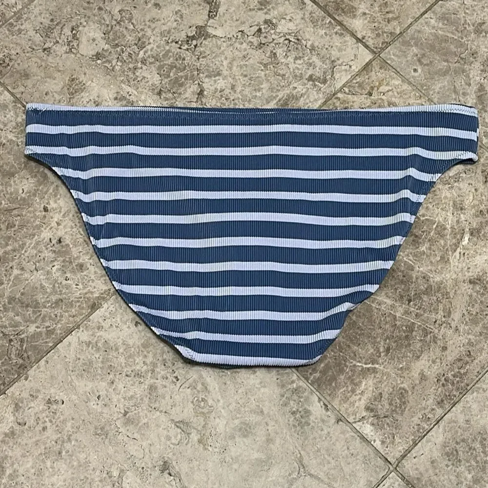 Aerie Women's Ribbed Blue Striped XXL Swim Bottoms NWOT